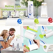 preiswerte Badezimmer-Organizer-3 stücke roll zahnpasta quetsche tube quetscher zahnpasta spender halter zahncreme bad manuelle spritze spender