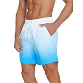 お買い得  男性用水泳パンツ-男性用 ボードショーツ スイムショーツ スイムトランク ドローストリング メッシュ裏地付き 弾性ウエスト 勾配 速乾性 ショート カジュアル 日常 祝日 ハワイアン ボヘミアン ブラック ピンク マイクロエラスティック