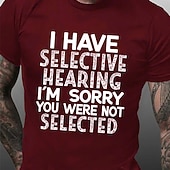 Men's Slogan T Shirt Casual Style Cotton Short Sleeve Graphic Shirt Blue-Green Black Wine Comfortable Tee Vacation Holiday Fashion Designer Clothing 11