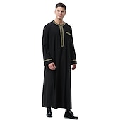 رخيصةأون عربي مسلم-رجالي رداء - روب ثوب / جبة ديني سعودي عربي العربية مسلم رمضان بالغين / قمصان الرضعثوب الراقص