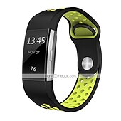 זול להקות שעונים של Fitbit-צפו בנד ל פיטביט Charge 2 סיליקוןריצה תַחֲלִיף רצועה רך מתכוונן נושם רצועת ספורט צמיד