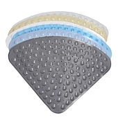 abordables Tapis de bain antidérapants-Tapis de bain d'angle tapis de douche antidérapants-tapis de baignoire antidérapant 21x21 pouces avec ventouse, tapis de cabine de douche de sécurité pour enfants&amp;amp; personnes âgées, tapis de