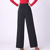 economico Pantaloni-Balli latino-americani Balli da sala Pantaloni Colore Puro A fantasia Per donna Prestazioni Addestramento Alto Elastene