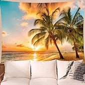 billiga Ocean Beach Gobeläng-strand hängande gobeläng väggkonst stor gobeläng väggmålning dekor fotografi bakgrund filt gardin hem sovrum vardagsrum dekoration