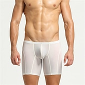 economico Boxer da uomo-Per uomo 1 PC Boxer Slip Elastene Misto cotone / sintetico Lavabile Comodo Liscio A vita bassa Nero Bianco