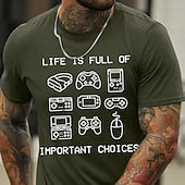 economico Magliette grafiche da uomo-Per uomo Cartoni animati Stampe Grafiche Hobby Maglietta Maglietta grafica Cotone Maniche Corte Grafico Camicia Vinaccia Nero Bianco Maglietta comoda Vacanza Streetwear Abbigliamento di stilista