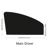 お買い得  車用サンシェード＆サンバイザー-車のブラインド 磁石バックル 簡単に設置できます 用途 ユニバーサル フロントウィンドウ 右助手席側 サイドウィンドウ ペット用 赤ちゃん サンケア ポリエステル 27*22*0.2 cm