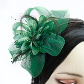 economico Fascinator-Fascinatori  Cappelli  Fasce per capelli in tulle  piume  rete con 1 pezzo Matrimonio  Occasione speciale  Copricapo per tea party per un&#039;ottima impressione Fascinatori del Derby Giornata di corsa