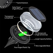 ieftine Lumini de sol-lumini solare cu led pentru gazon lumini la sol lumini solare în aer liber impermeabile în pământ pentru pasarelă peisaj trepte de gazon etc.