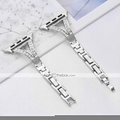 tanie Paski do zegarków Apple-Pasek do zegarka na Apple Watch 38mm 40mm 41mm 42mm 44mm 45mm 49mm iwatch Series Ultra 8 7 6 SE 5 4 3 2 1 Stal nierdzewna Stras Zastąpienie Pasek Damskie Błyszczący Diament Zapięcie metalowe