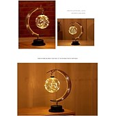 baratos Luzes de Natal-Lâmpada lunar encantada lâmpada de lua led para crianças luz noturna lâmpada de galáxia pendurada lâmpada de lua lua mágica presente de lembrança de luz noturna para decoração de casa (lâmpada de lua)