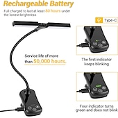 cheap Reading Lights-Book Lights 14 LEDs for Reading in Bed Touch Control Reading Light with 3 Colors &amp; 8 Brightness Reading Lights for Books in Bed Portable &amp; Adjustable Rechargeable Reading Lamp