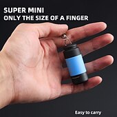 お買い得  懐中電灯-ミニusb充電式懐中電灯キーチェーントーチフィンガーライトキャンプライト、屋外での医師の読書に適しています