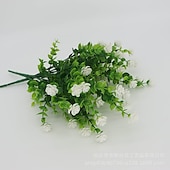 economico Piante e Fiori Artificiali-Confezione da 2 / confezione da 8 fiori artificiali fiori di plastica finti resistenti ai raggi UV all&#039;aperto rose non sbiadiscono piante di plastica finta per la decorazione del giardino di casa di