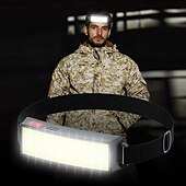 ieftine Lumini de camping-pescuit noaptea camping faruri de lucru lumini de ciclism în aer liber lumini de rulare pe timp de noapte reîncărcabile prin usb faruri lucioase lumini din silicon