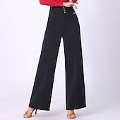 economico Pantaloni-Balli latino-americani Balli da sala Pantaloni Colore Puro A fantasia Per donna Prestazioni Addestramento Alto Elastene