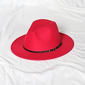 preiswerte Partyhut-Hüte Wolle / Acryl Fedora-Hut Formal Hochzeit Einfach Mit Pure Farbe Kopfschmuck Kopfbedeckung