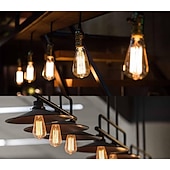 economico Lampadine a incandescenza-Confezione da 6 lampadine edison da 40 W lampadine a filamento st58 vintage lampadine a incandescenza stile antico - ac220 / 110 v e26 / e27 base - vetro trasparente - lampada a goccia per lampadari applique da parete illuminazione a sospensione