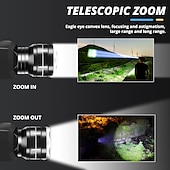 abordables Faros delanteros-Linterna frontal led resistente al agua para acampar al aire libre, linterna de pesca, linterna usb recargable xhp50 18650 lib, linterna de cabeza con zoom de 3 modos
