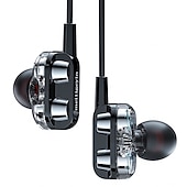abordables Auriculares deportivos-Auriculares con cable de alta fidelidad 9d de 3,5 mm con bajos, auriculares estéreo, auriculares de música, auriculares deportivos, auriculares para juegos con micrófono