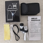 お買い得  スマホカメラアタッチメント-セイコー製造ミニ hd シングル望遠鏡ポータブル収納バッグ付き高出力高解像度低光ナイト ビジョン ポケット望遠鏡