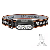 お買い得  ヘッドライト-ledヘッドランプ 充電式 インダクションセンサー 防水 ヘッドライト 懐中電灯 超軽量 ランプ本体 サイクリング キャンプなどに使用 shustar