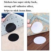 お買い得  事務用品-20個 スティッキー バック フック コイン 黒と白 ナイロン 粘着ドット ホーム スクール オフィス用