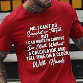 economico Magliette grafiche da uomo-Per uomo Lettera Stampe Grafiche Divertente Maglietta Maglietta grafica Cotone Maniche Corte Grafico Camicia Nero Bianco Rosso Maglietta comoda Vacanza Streetwear Abbigliamento di stilista