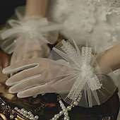 billige Tilbehør og mer-Elegant 1950-tallet 1920-tallet Hansker Brude Normal Den store Gatsby Dame Bryllup Fest / aften Skoleball Voksne Hansker