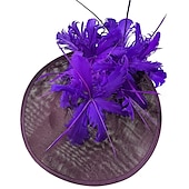 halpa Juhlahatut-fascinators sinamay Muodollinen Kentucky Derby Hevoskilpailu Naisten päivä cocktail Tyylikäs Morsius Kanssa Sulilla Päähine Päähineet