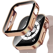 Χαμηλού Κόστους Smartwatch Θήκη-Θήκη ρολογιού με προστατευτικό οθόνης Συμβατό με Apple Watch Ultra 49mm / Series 8 7 41mm 45mm / Series 6 5 4 SE 40mm 44mm Ανθεκτική σε πτώσεις Σκληρός υπολογιστής Παρακολουθήστε Κάλυμμα