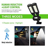 economico Lampioni-lampione solare per esterni lampada da parete a doppia testa con 3 modalità impermeabile sensore di movimento pir illuminazione di sicurezza per giardino patio portico garage 1pz