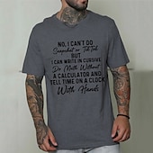 economico Magliette grafiche da uomo-Per uomo Lettera Stampe Grafiche Divertente Maglietta Maglietta grafica Cotone Maniche Corte Grafico Camicia Nero Bianco Rosso Maglietta comoda Vacanza Streetwear Abbigliamento di stilista