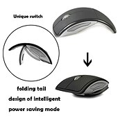 baratos Ratos-2.4g mini mouse sem fio dobrável receptor usb de viagem óptico ergonômico mouse de escritório para pc laptop jogo mouse win7/8/10/xp/vista