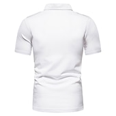 abordables Polo clásico para hombre-Hombre Camisetas polo Polo de algodón Casual Deportes Clásico Manga Corta Básico Cómodo Plano Bolsillo Botones Verano Ajuste regular Negro Blanco Gris Camisetas polo