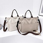 economico Borsette e borse tote-grande borsa tote in tela con più tasche – borsa a tracolla casual per donna, viaggio e uso quotidiano