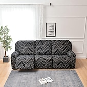 economico Poltrone reclinabili e poltrone wingback-Copridivano reclinabile elasticizzato, copridivano a 3 posti, copridivano reclinabile floreale con elastico, protezione antigraffio per mobili per bambini, animali domestici, cani, gatti