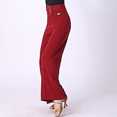 economico Pantaloni-Balli latino-americani Balli da sala Pantaloni Colore Puro A fantasia Per donna Prestazioni Addestramento Alto Elastene