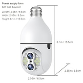 cheap Indoor IP Network Cameras-Upgraded Dual Lens 10XHybrid Zoom Light Bulb Security Camera WIFI 360 Auto Tracking Security Camera Color Night Vision Siren&amp; Light Alarm PTZ IP Camera For Home Security