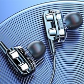 abordables Auriculares deportivos-Auriculares con cable de alta fidelidad 9d de 3,5 mm con bajos, auriculares estéreo, auriculares de música, auriculares deportivos, auriculares para juegos con micrófono