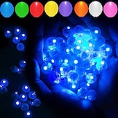 billige Dekorative lys-50 stk led ballonglys lite led lys rundt led ball lys egnet for ballongbursdagsfestaktiviteter morsomme innendørs og utendørs bryllupsdekorasjoner