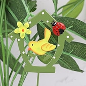 baratos Espanta-espíritos-1pc sinos de vento de flor de metal inserções de decoração micro-paisagem recortes de jardim moído para decoração de jardim de varanda de janela