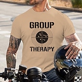 お買い得  メンズグラフィックTシャツ-メンズ 面白い 射撃ターゲット 'グループセラピー' 趣味グラフィック Tシャツ