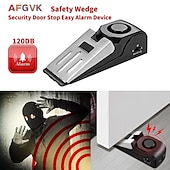 お買い得  ホームアラームシステム-1/2 個ミニ警報ドア停止警報 120db 家庭用に最適くさび形ストッパーアラートセキュリティシステムブロックブロッキングシステム