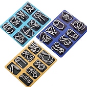 billiga Pedagogiska leksaker-8 st/set iq metall pussel hjärnteaser intelligens lösning ring montessori pussel för barn vuxna anti-stress fidget leksak