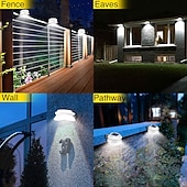 Χαμηλού Κόστους Εξωτερικά Επιτοίχια Φώτα-1/4/6 τμχ ηλιακά φώτα υδρορροής υπαίθριο αδιάβροχο ηλιακό φως φράχτη για πρόσβαση στο κατάστρωμα αυλή βεράντα δρόμο γκαράζ σκάλα τοίχος διακόσμηση τοπίου φωτισμός ηλιακό φως νύχτας