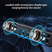 cheap Speakers-RGB Light Wireless Bluetooth Soundbar Hi-Fi Stereo Speaker Upgraded Version Of High Sound Quality For SmartPhone/Tablet/Computer TVHome Theater TV Strong Bass Sound Bar With Remote Control