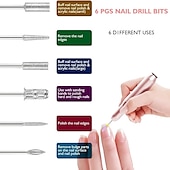 preiswerte Persönliche Schutzausrüstung-nagelbohrer tragbarer elektrischer nagelbohrer usb elektrischer nagelfeiler mit bohrern schleifbänder professionelle nagelbohrmaschine werkzeugmaschinen für acrylnägel gelnagel