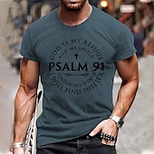 abordables Camiseta gráfica para hombres-Hombre Letra Camiseta Estilo casual Algodón Manga Corta Gráfico Camisa Vino Gris brezo Negro Camiseta cómoda Exterior Calle Ropa de diseñador de moda