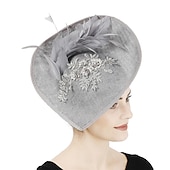 abordables Tocados-Fascinators Sombreros Tocados Sinamay Formal Boda El derby de Kentucky Carrera de caballos Iglesia Elegante Glamouroso Retro Con Pluma Celada Sombreros